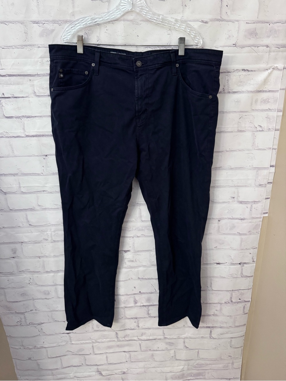 AG Adriano‎ Goldschmied The Everett Slim Straight Jean Pants 40x30 Blue Italy